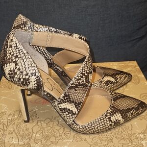 Jessica Simpson snake skin heels